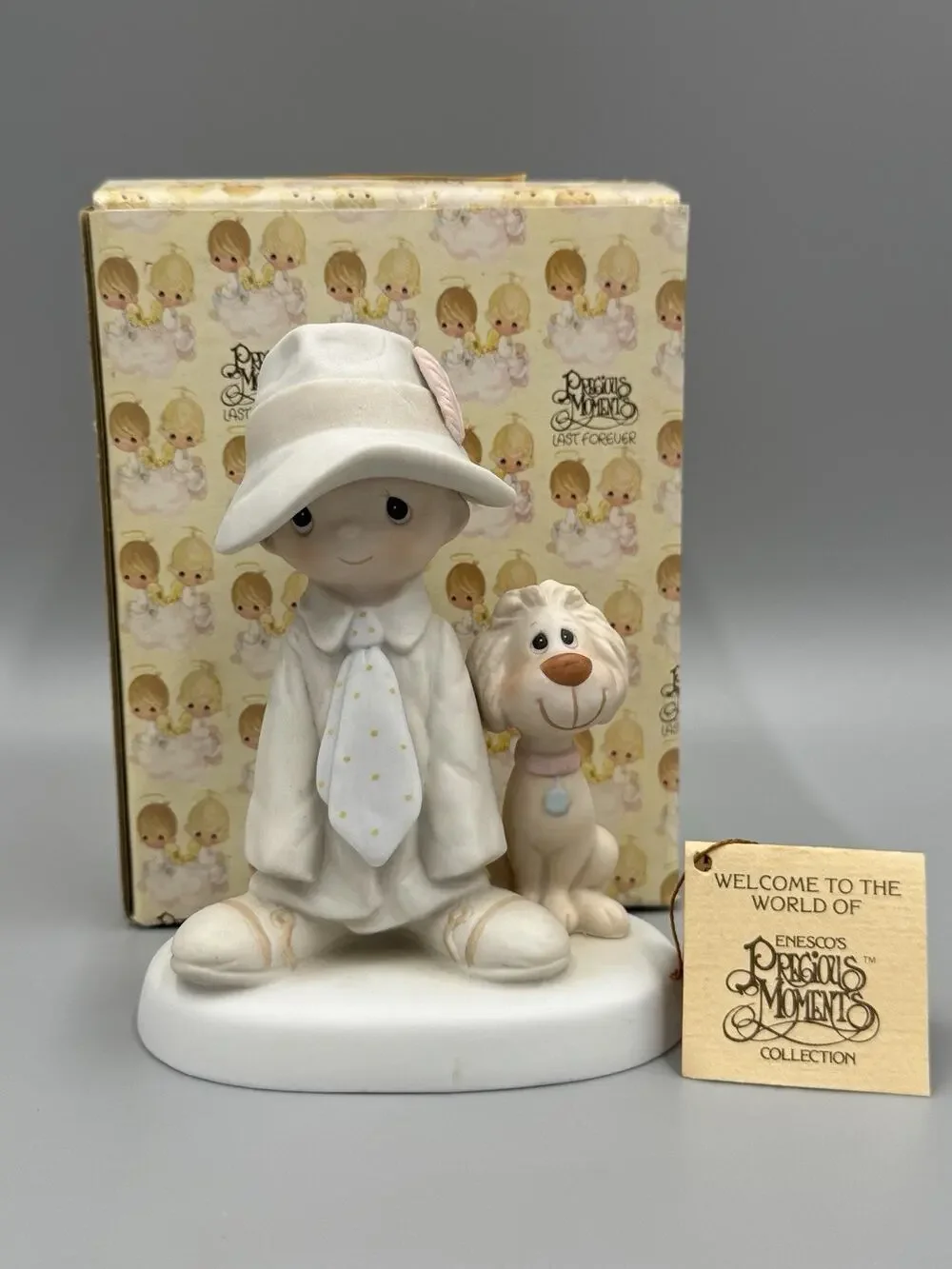 1980 Precious Moments Dress Up In Dads Duds Porcelain Figurine E-5212